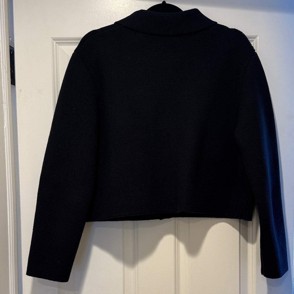 Adam Lippes Knit Cardigan Black Jacket With Buttons - Picture 7 of 7